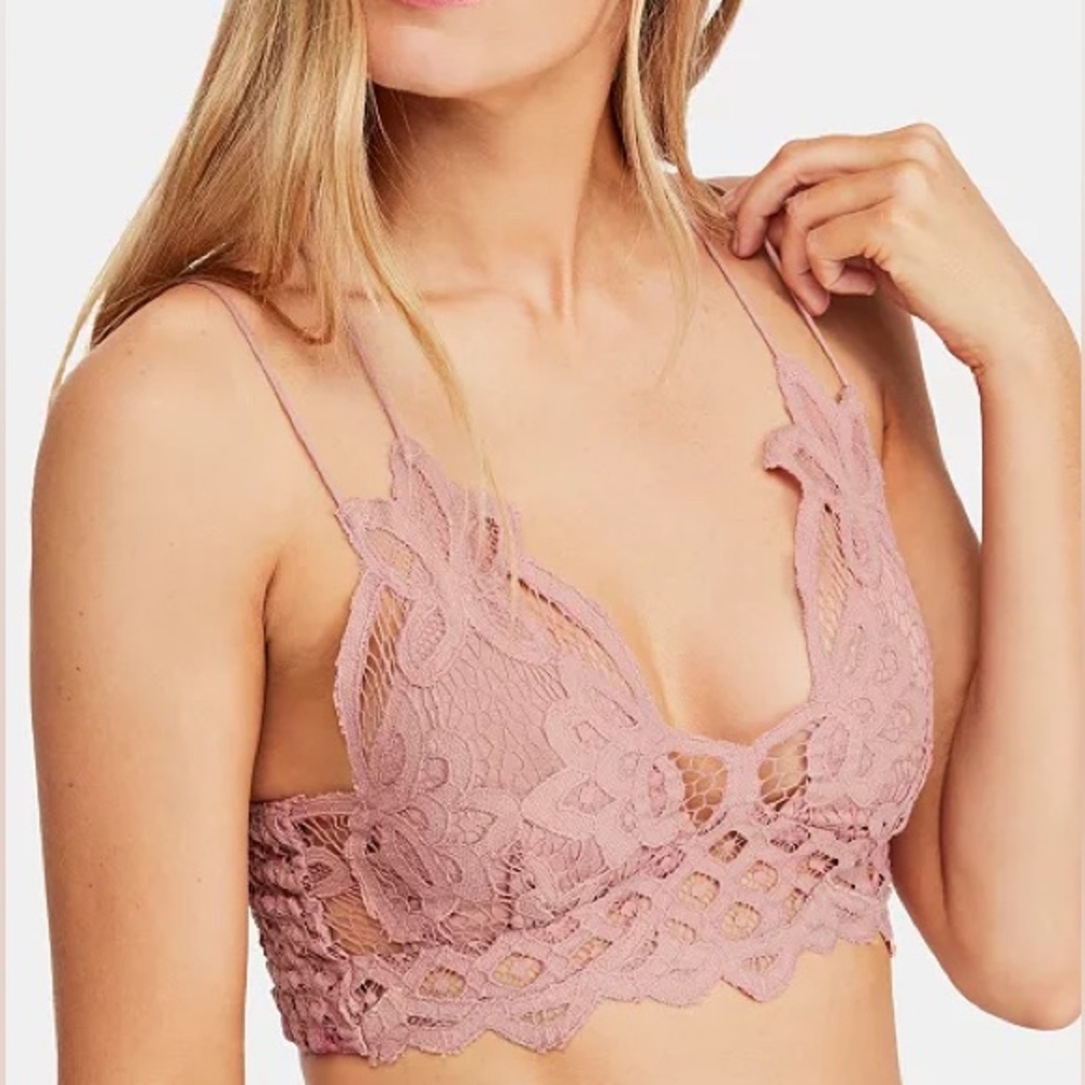 Free People Pink Lace Bralette